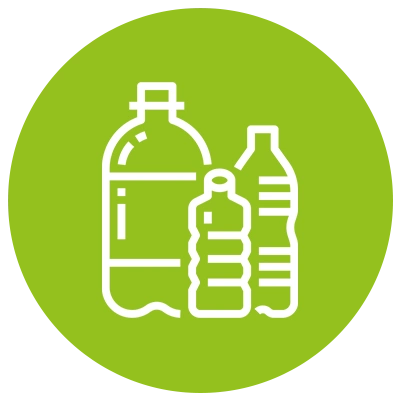 Іконка пляшки з ZSEiE для позначення переробки